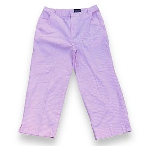 Vintage Northcrest High Rise Gingham Capris Size 8